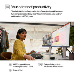HP S5 Pro 524pm Refurbished | 24" FHD Monitor | USB-C, HDMI, DP | 12M Warranty