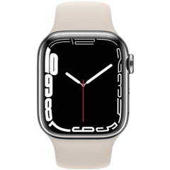 Apple Watch Series 7 41mm Refurbished | 4G | Zilver met Wit Sportbandje | 1 Jaar Garantie | Accessoires