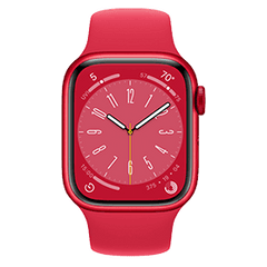 Apple Watch Series 8 45mm Rood Refurbished | 1 jaar Garantie | Accessoires