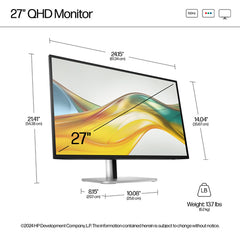 HP S5 Pro 527pq Refurbished | 27" IPS QuadHD Monitor | 2560x1440 | HDMI/DP/VESA | 12M Warranty