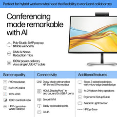 HP S5 Pro 524pm Refurbished | 24" FHD Monitor | USB-C, HDMI, DP | 12M Warranty